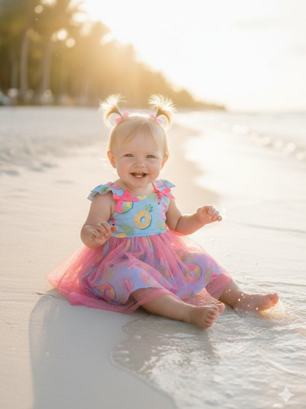 ⭐ NEW Good Lad Pool Float Print Tutu Dress Size 12 Months
